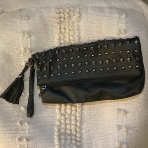 Torrid Black Studded Wristlet with Tassel